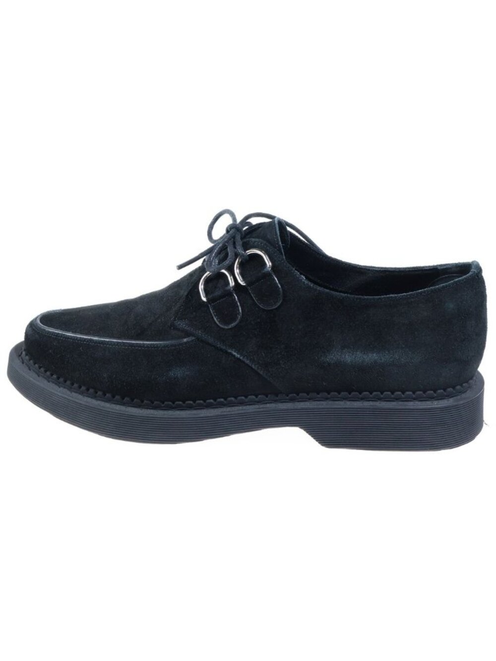 Saint Laurent Paris Teddy-D Erby Suede Leather Low Cut Shoes Loafers Black